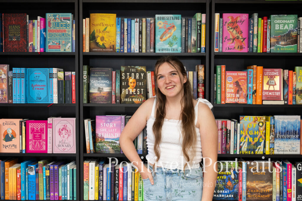 Medina Senior Photos Black Cat Bookstore Positively Portraits