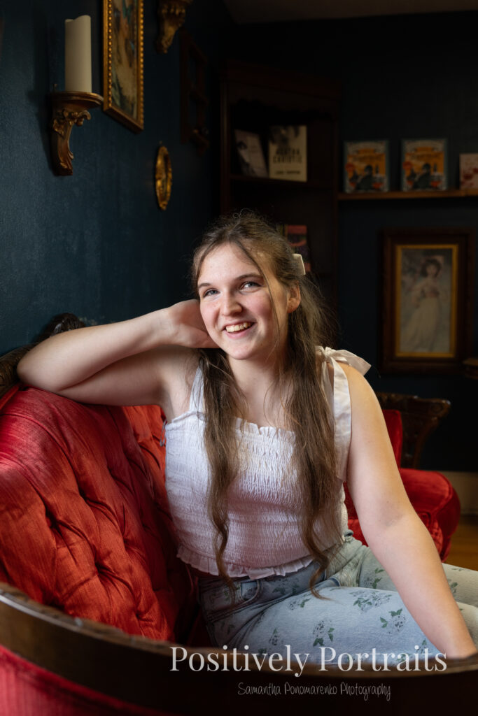 Medina Senior Photos Black Cat Bookstore Positively Portraits