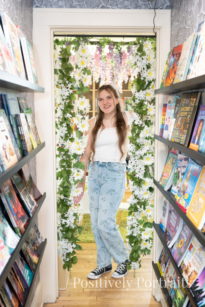 Medina Senior Photos Black Cat Bookstore Positively Portraits