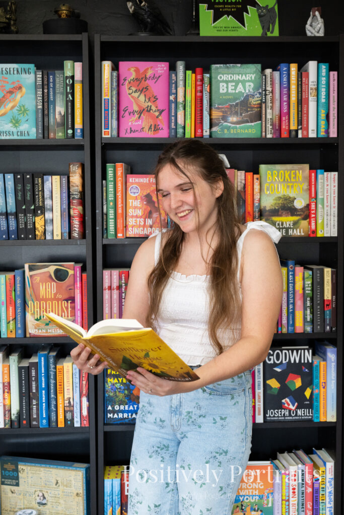 Medina Senior Photos Black Cat Bookstore Positively Portraits