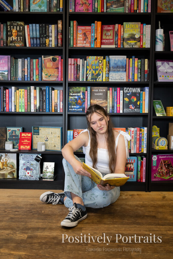 Medina Senior Photos Black Cat Bookstore Positively Portraits