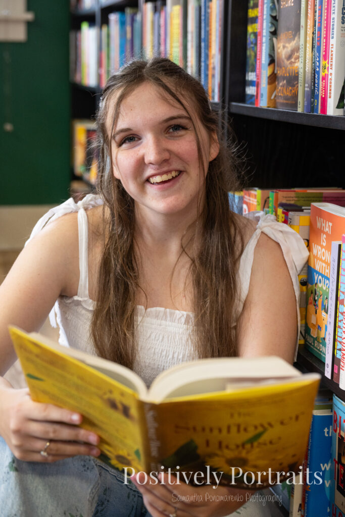 Medina Senior Photos Black Cat Bookstore Positively Portraits