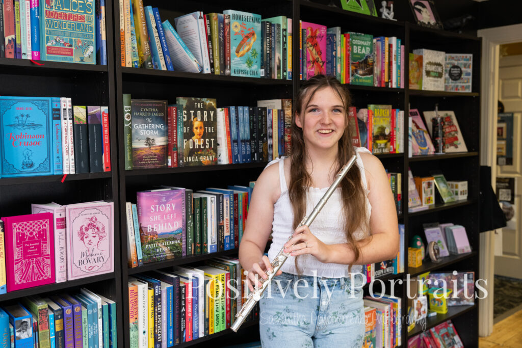 Medina Senior Photos Black Cat Bookstore Positively Portraits
