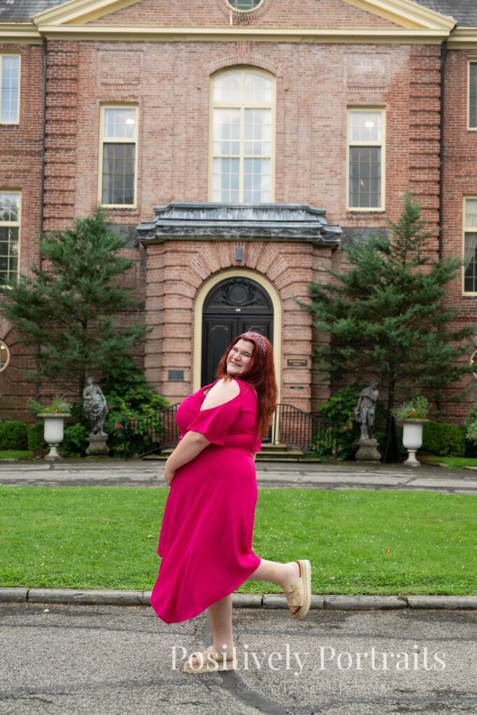 Senior photos at the Kingwood Center Gardens in Mansfield, one of the most beautiful gardens in Northeast Ohio for senior photos. 