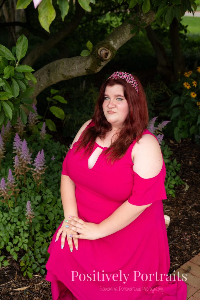 Senior photos at the Kingwood Center Gardens in Mansfield, one of the most beautiful gardens in Northeast Ohio for senior photos. 