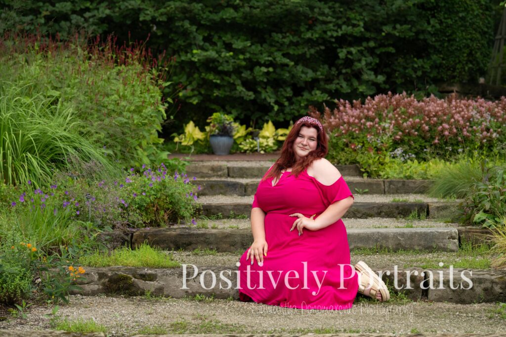 Senior photos at the Kingwood Center Gardens in Mansfield, one of the most beautiful gardens in Northeast Ohio for senior photos. 