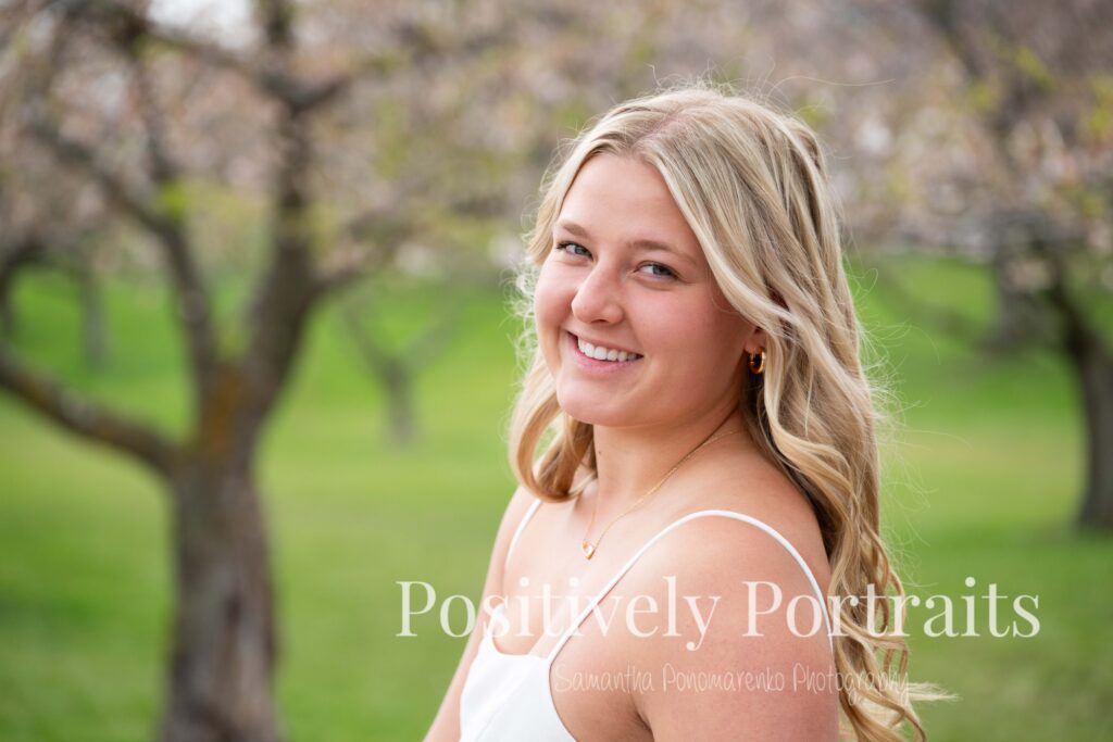 Brookside Reservation Cherry Blossom Senior Photos Cleveland Ohio