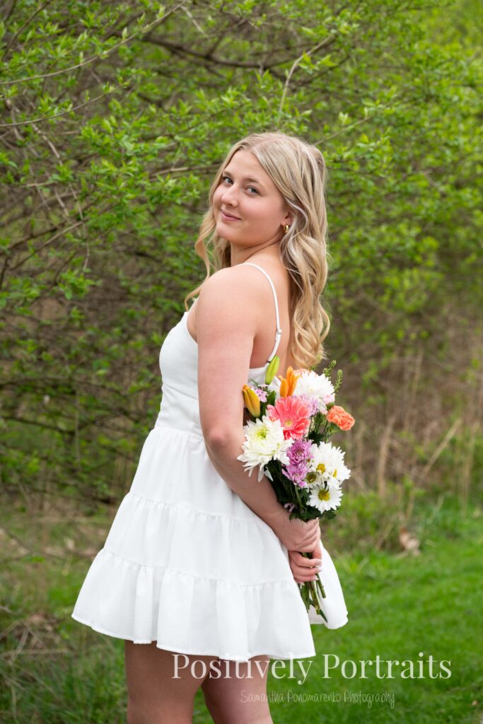 Brookside Reservation Cherry Blossom Senior Photos Cleveland Ohio