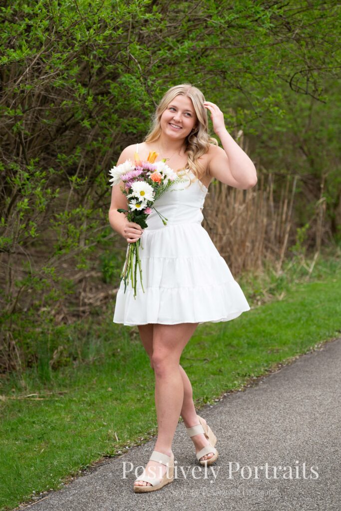 Brookside Reservation Cherry Blossom Senior Photos Cleveland Ohio