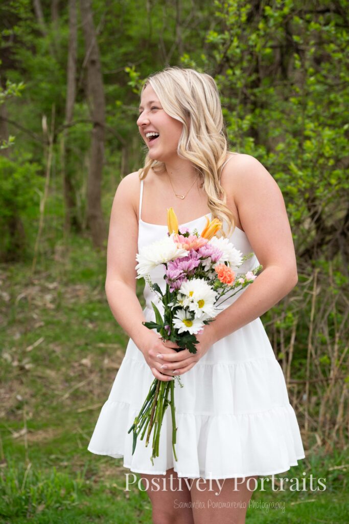 Brookside Reservation Cherry Blossom Senior Photos Cleveland Ohio