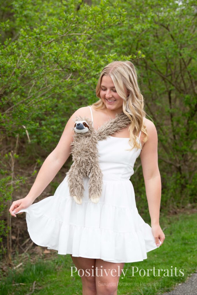 Brookside Reservation Cherry Blossom Senior Photos Cleveland Ohio