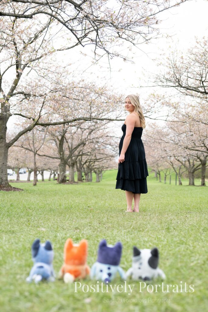 Brookside Reservation Cherry Blossom Senior Photos Cleveland Ohio